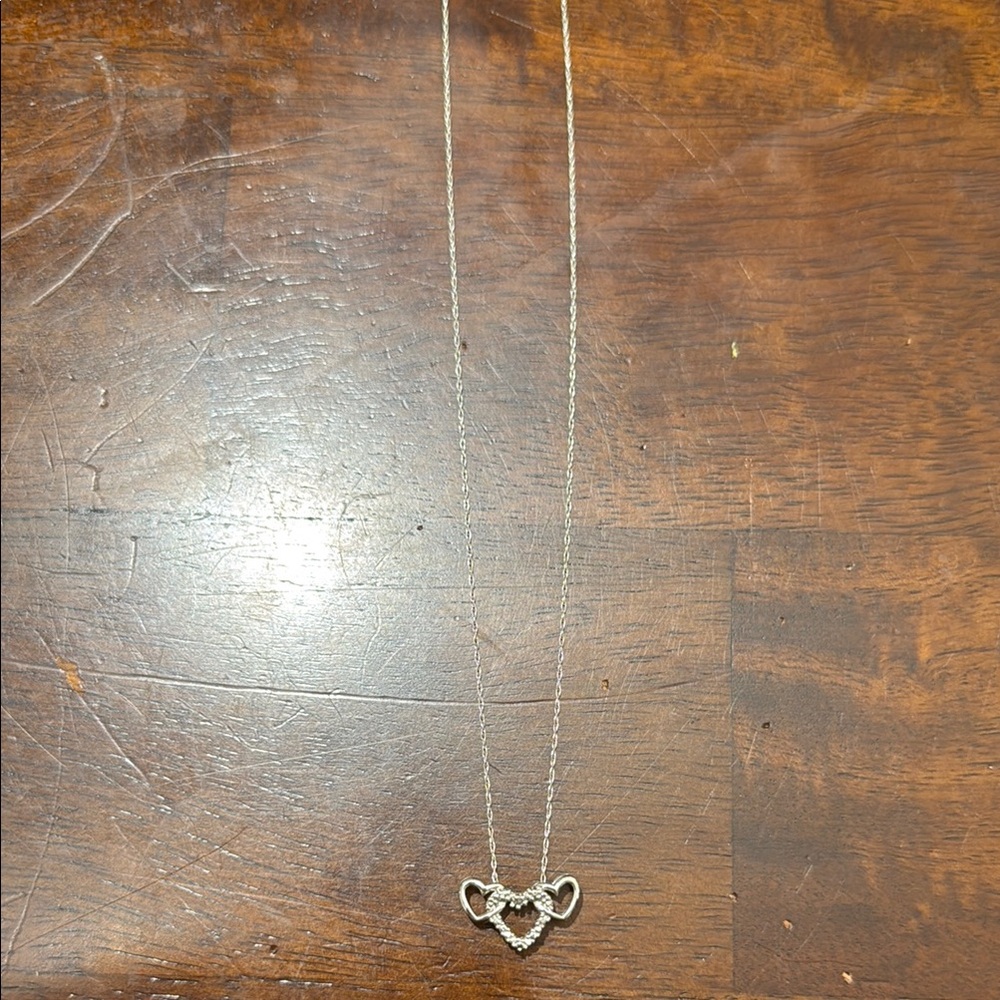 Elegant Silver Heart Necklace